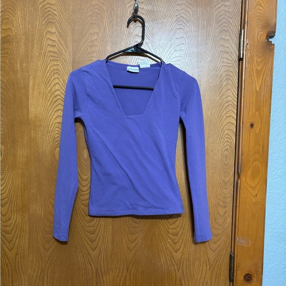Moda International Deep Purple V-Neck Blouse - Picture 1 of 9